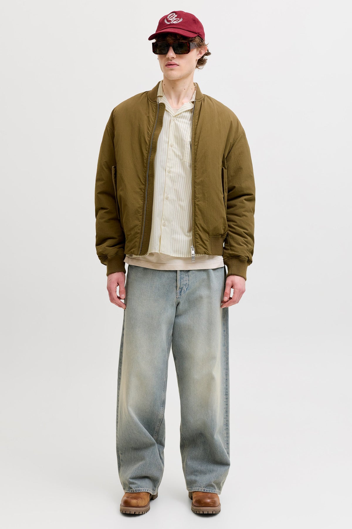 Jack & Jones Menton Poplin Stripe Resort Shirt SS Cloud Dancer