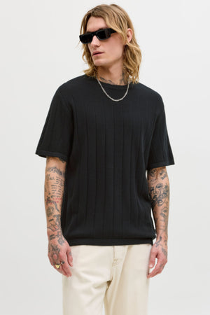 Jack & Jones Bradley Knit Tee SS Black