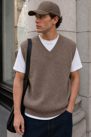 Only & Sons Troy Rlx 12 V-Neck Vest Ermine