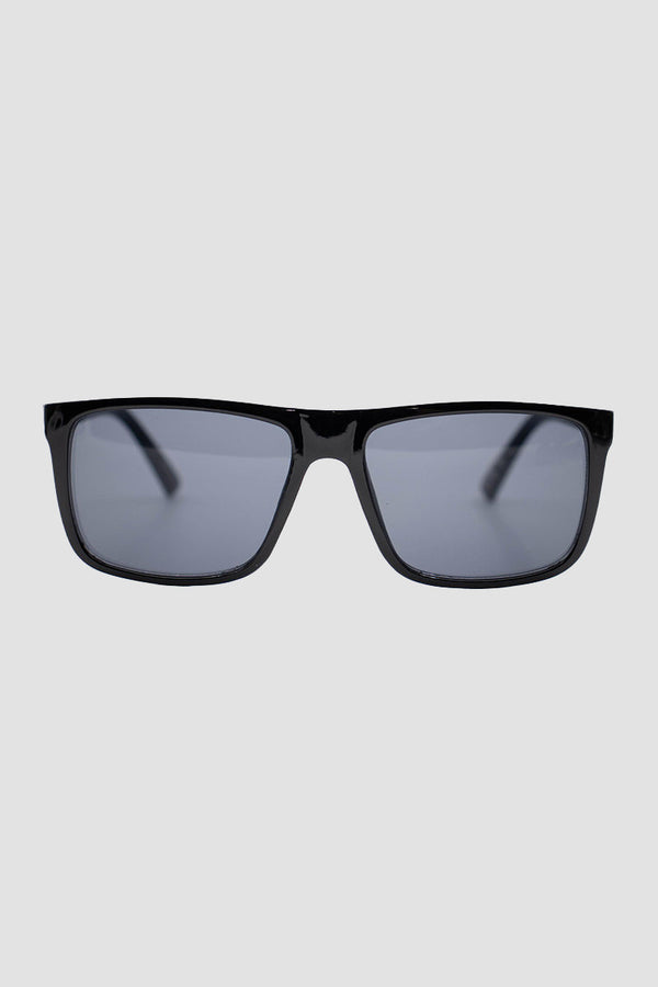 CBA Classic Black Square Sunglasses 2417 Shiny Black