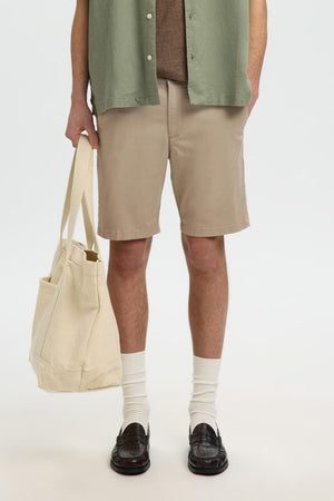 Selected Men Slim-Miles Flex Shorts Noos Greige
