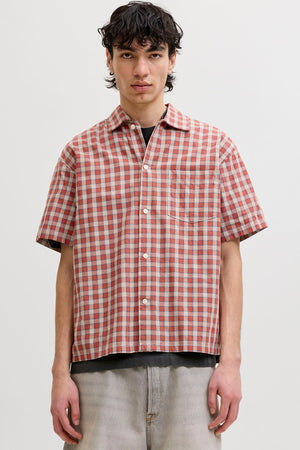 Jack & Jones Austin Clean Check Skjorta SS Barn Red