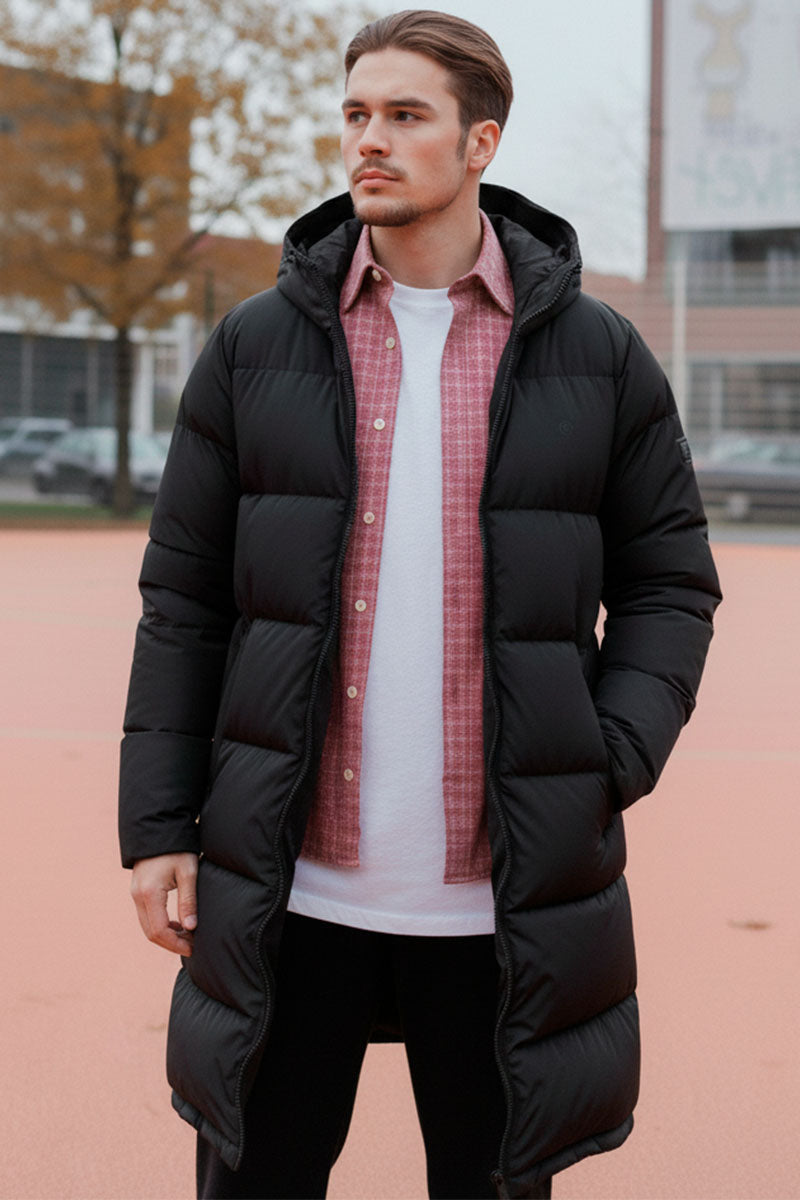 Jack & Jones Soho Long Puffer Jacket Black