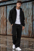 Jack & Jones Legacy Sweat Scuba Zip Hoodie Black