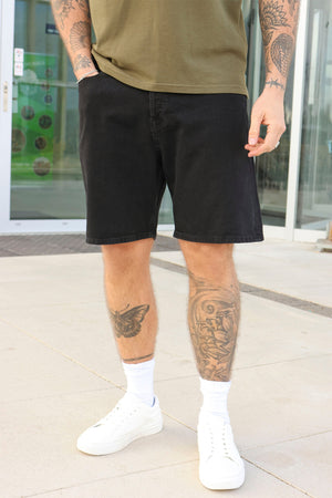 Jack & Jones Jjitony Jjoriginal Black Denim Shorts
