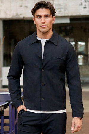 Selected Robert Regular Overshirt Black