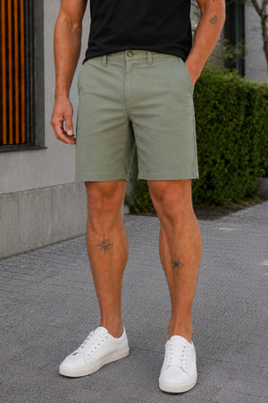Selected Men Slim-Miles Flex Shorts Vetiver