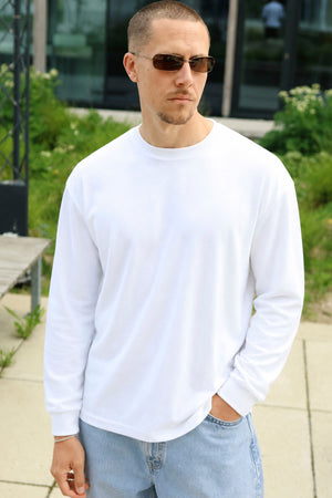 Only & Sons Caspian Airflex Relaxed LS Tee White