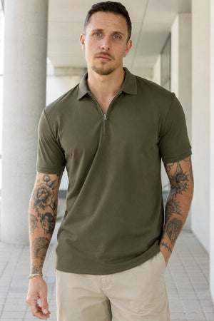 Selected Fave Zip Polo SS Kalamata