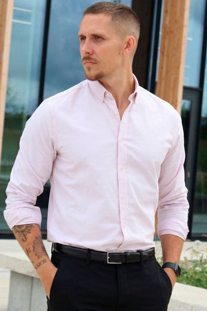 Clean Cut Copenhagen Oxford Stretch Plain LS Violet Ice