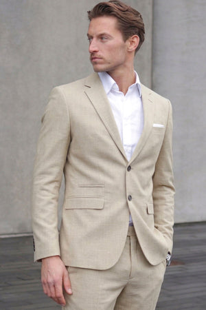 Selected Slim Oasis Linen Blazer Egret