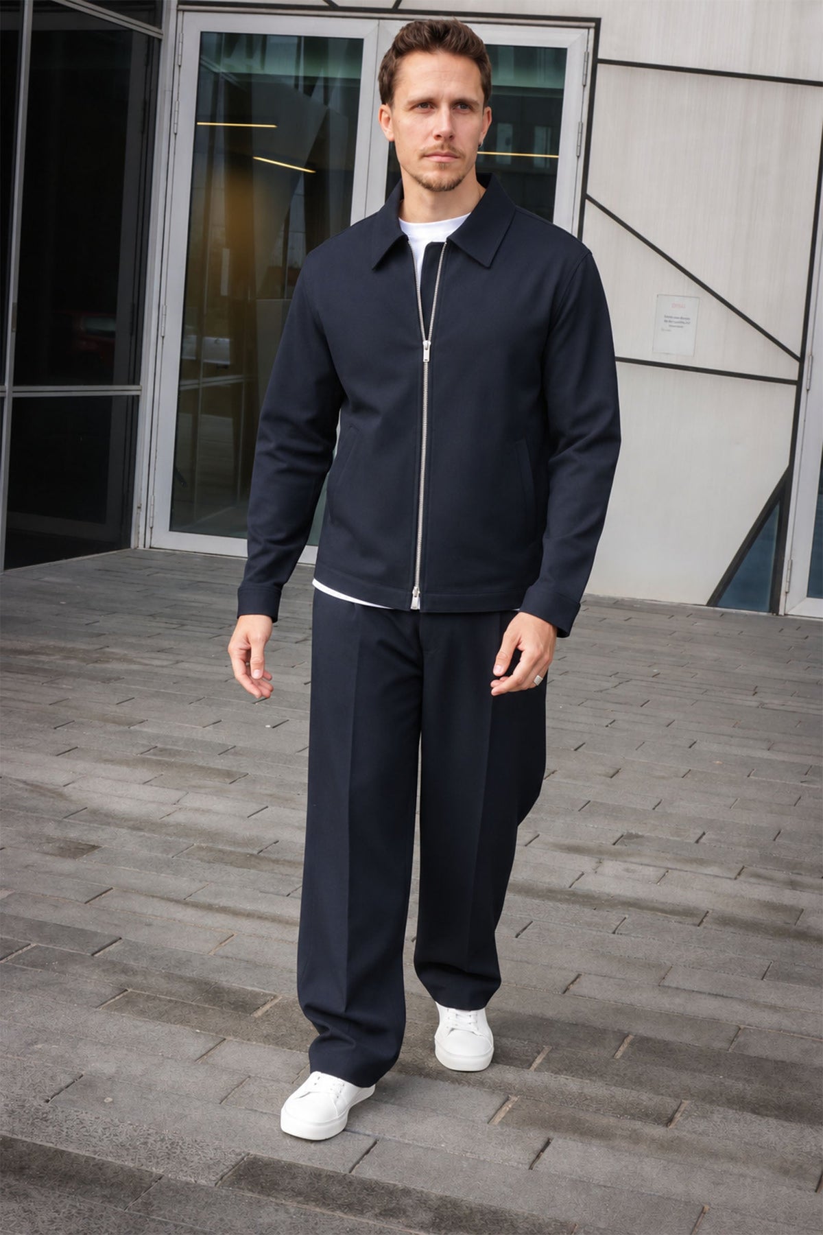 Selected Loose Finn Flex Pants Navy Blazer