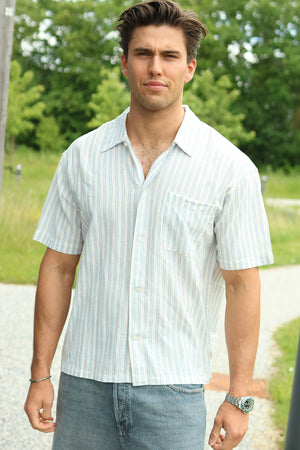 Only & Sons Riviera Linen Blend Shirt SS Ln Cashmere Blue