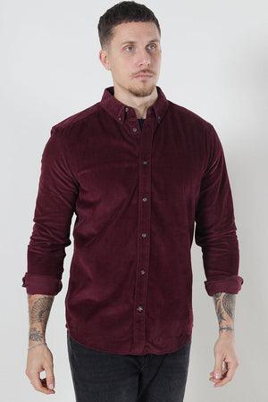ONLY & SONS Michael Regular Fit Stretch Cord Shirt LS Port Royale