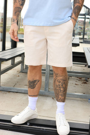 Clean Cut Copenhagen Mitchell Twill Shorts Ecru
