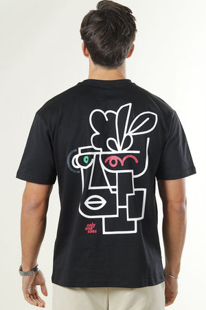 Only & Sons Fred Life Rlx Ss Print T-skjorte Black