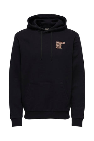 Only & Sons Ceres Food Fiesta Reg Hoodie Black