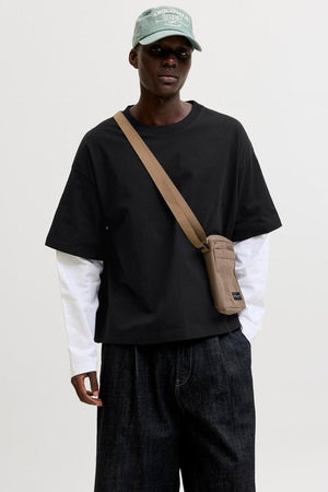 Jack & Jones Cobiarritz Doublelayer Tee LS Styd SS26 Black