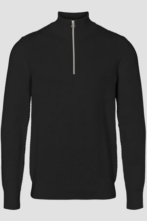 Kronstadt Carlo Half Zip Knit Black