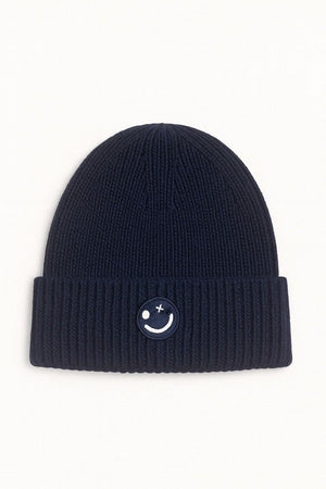 Clean Cut Copenhagen Smiley Beanie Dark Navy