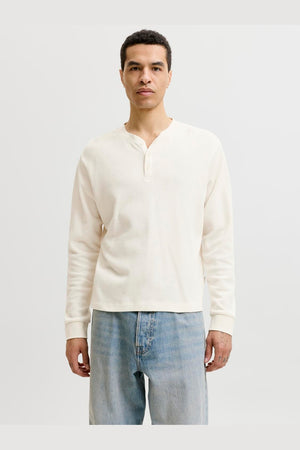Jack & Jones Norrebro Henley Ls Tee Antique White