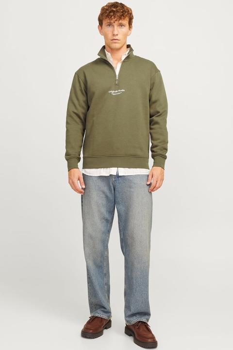 Jack & Jones Vesterbro Half Zip Sweat Kalamata