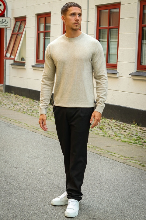 Jack & Jones Carter Knit Crew Neck Oatmeal