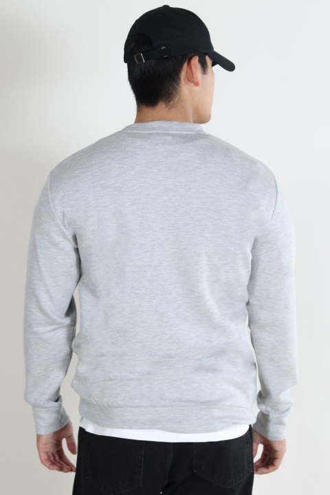 Selected SLHEMANUEL SOFT CREW NECK SWEAT NOOS Light Grey Melange