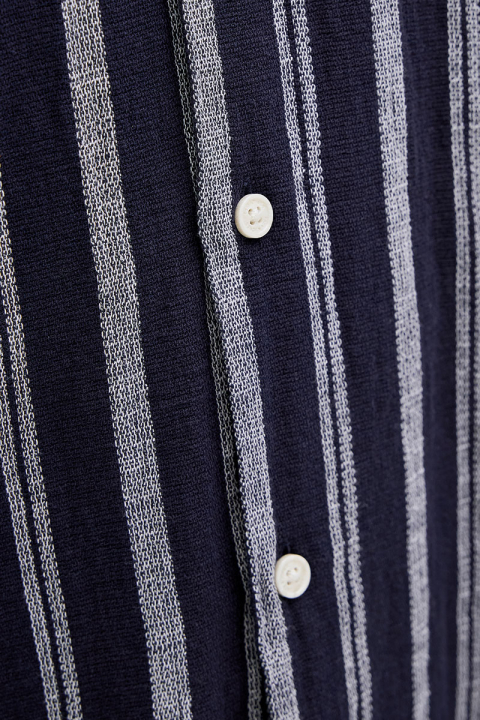 Jack & Jones Enzo Stripe Resort Shirt SS Sky Captain