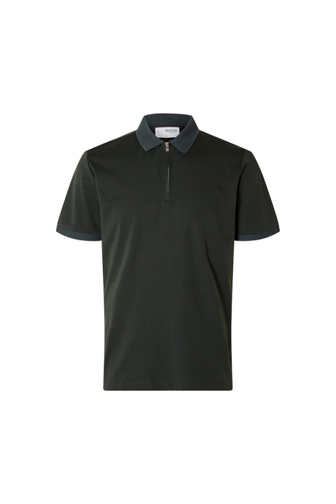 Selected Fave Zip Polo Green Gables