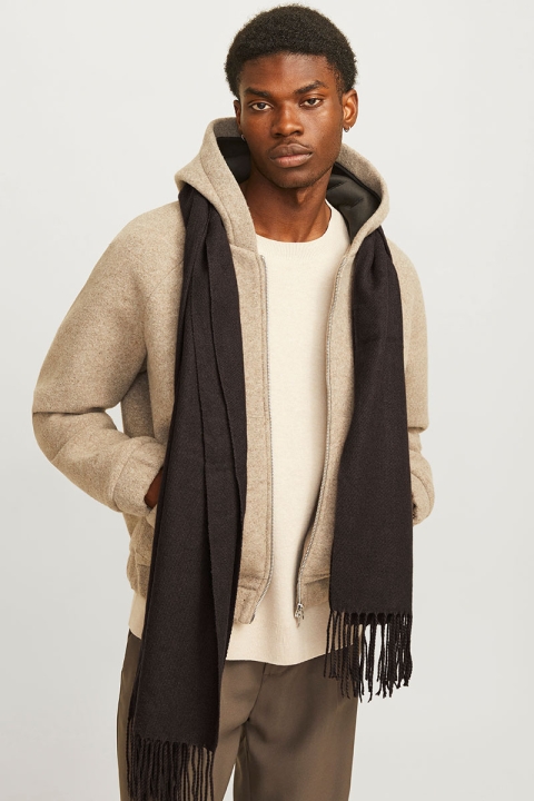 Jack & Jones Solid Woven Scarf Chocolate Torte