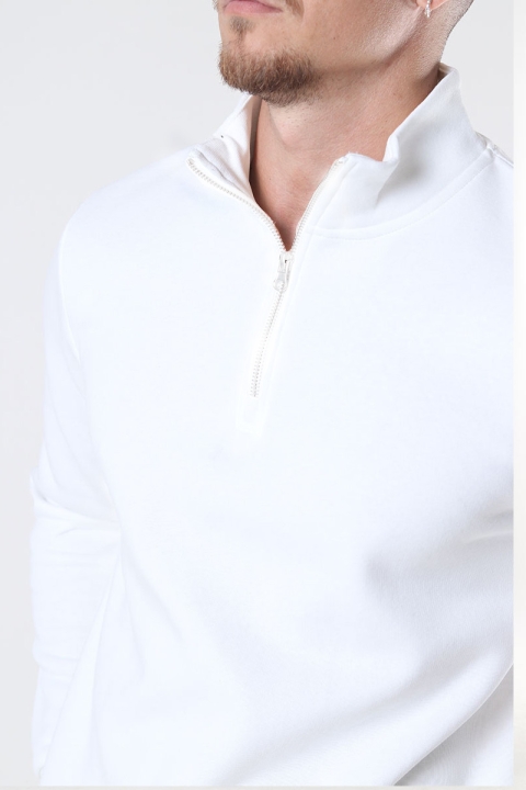 ONLY & SONS Ceres Half Zip Sweat White