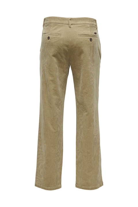 ONLY & SONS Edge Straight Fit Corduroy Pants Chinchilla