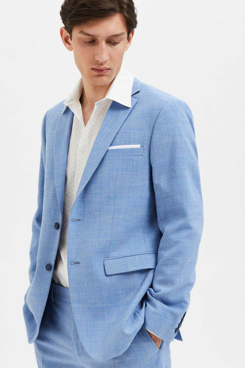 Selected SLIM OASIS LINEN BLAZER Light Blue