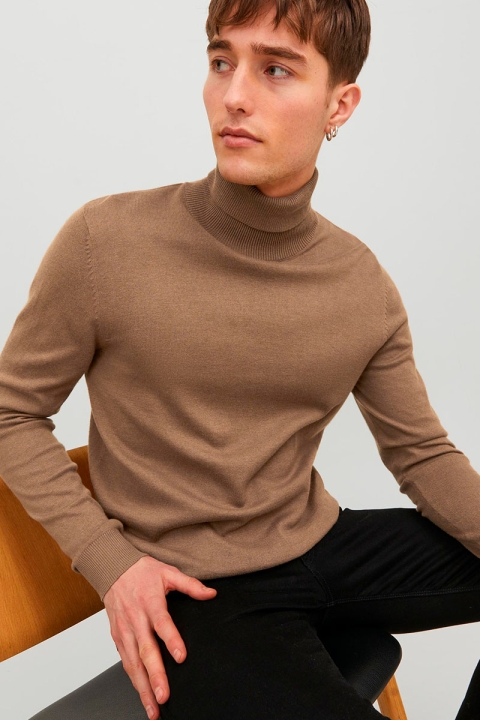 Jack & Jones Emil Knit Roll Neck Otter