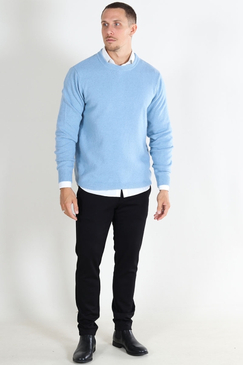 Solid Dyllon Knit Faded Denim