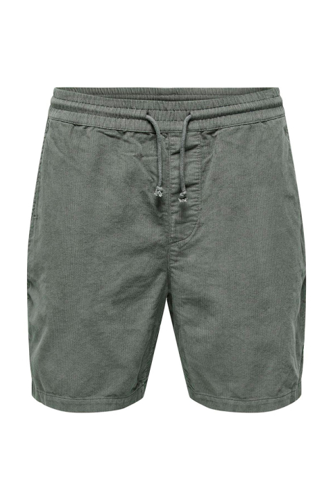 ONLY & SONS Alfie Relax Cord Shorts Castor Gray