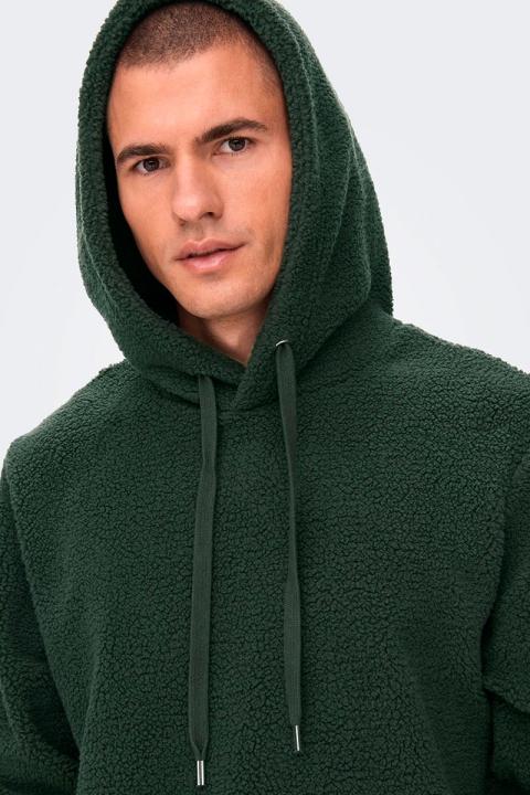 ONLY & SONS Remy Teddy Hoodie Rosin