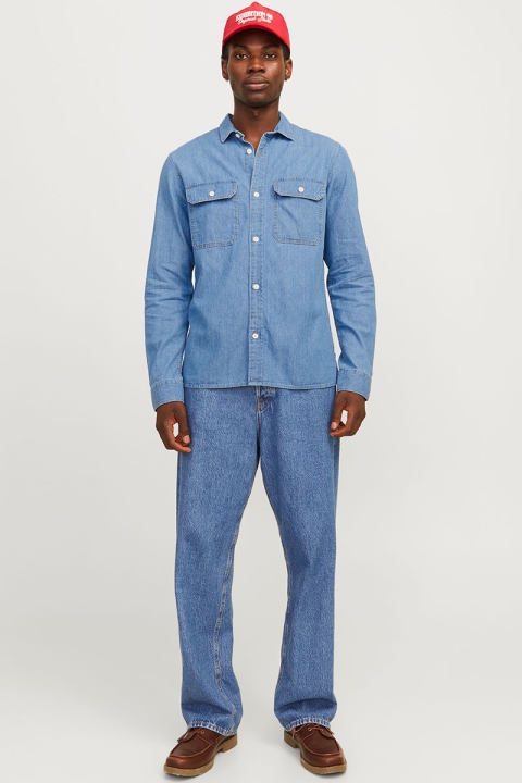 Jack & Jones Travis Shirt LS Light Blue Denim