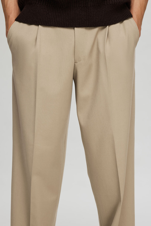 Selected Loose Finn Flex Pants Greige