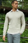 JEFF GREYSON CREW KNIT Beige