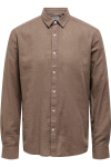 ONLY & SONS Caiden LS Linen Shirt Fossil