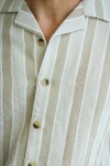 ONLY & SONS Trev Regular SS Structure Stripe Shirt Vintage Khaki