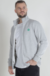 Kronstadt Lars Badge Zip Sweat Lt Grey Mix