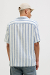 Jack & Jones Enzo Stripe Resort Shirt SS White