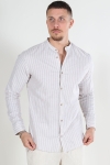 Jack & Jones SUMMER LINEN BAND SHIRT L/S Crockery Stripe