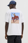 Jack & Jones Marrakesh Back Tee SS  Bright White Horse