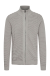 Solid Valencia Knit Full  Zip Light Grey Melange