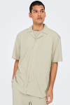 ONLY & SONS Kari Relaxed Plizze Resort SS Shirt Moonstruck