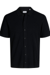 Jack & Jones Emil Knit Structure Shirt SS Black